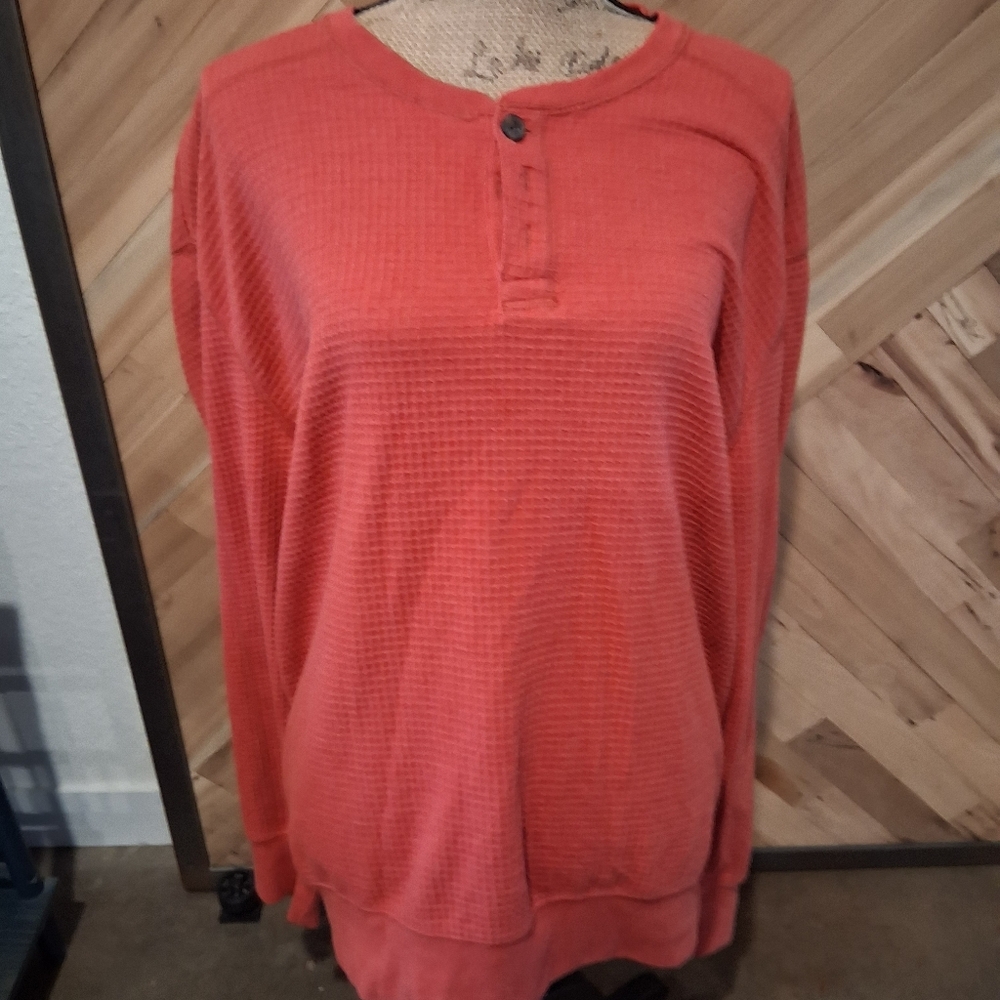 Natural Weave Mens Waffle Knit Top
